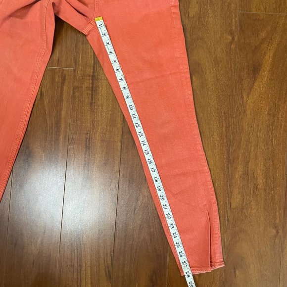 Madewell Womens Low Rise Skinny Skinny Jeans in Orange Size 27 - Picture 10 of 13